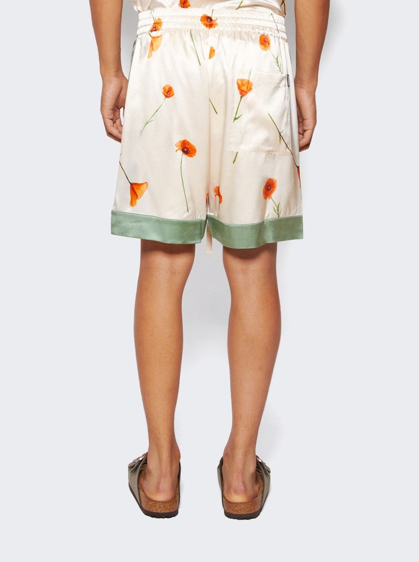 Nahmias Colorblock Poppy Silk Shorts