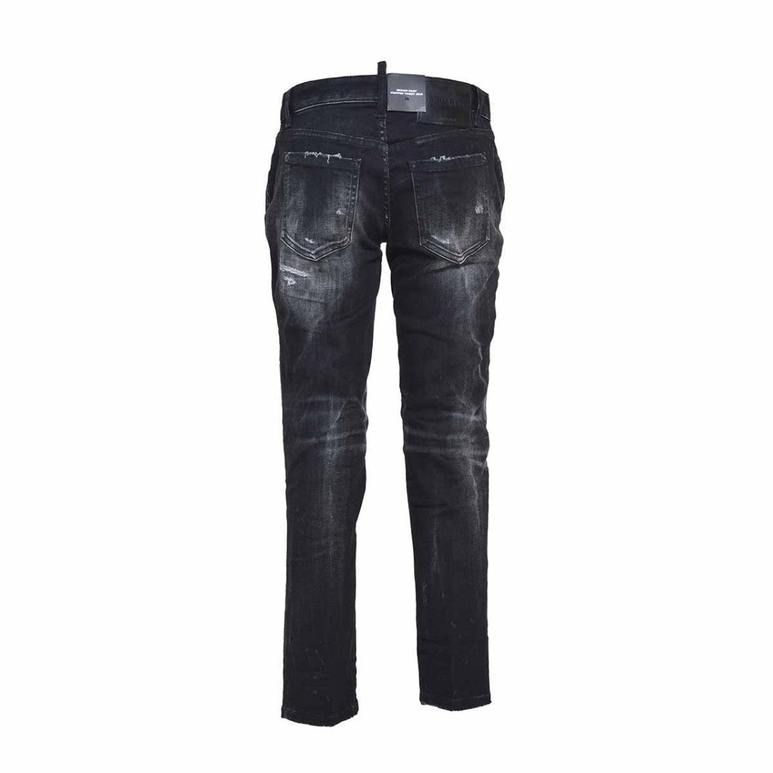 Dsquared2 Black Mid-Rise Cropped Twiggy Jeans