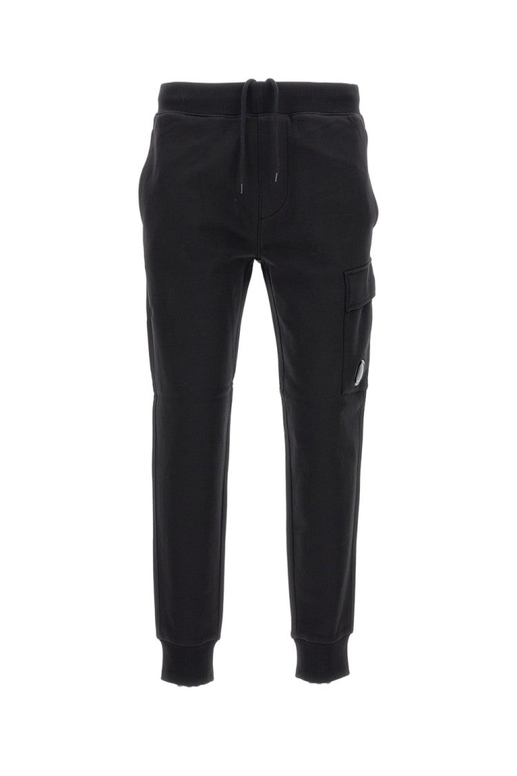 C.P. Company Black Cargo Pants With Drawstring Waist