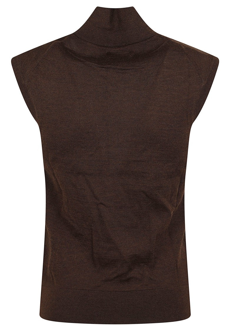Polo Ralph Lauren Sleeveless Turtleneck Pullover With Fine-Knit Construction