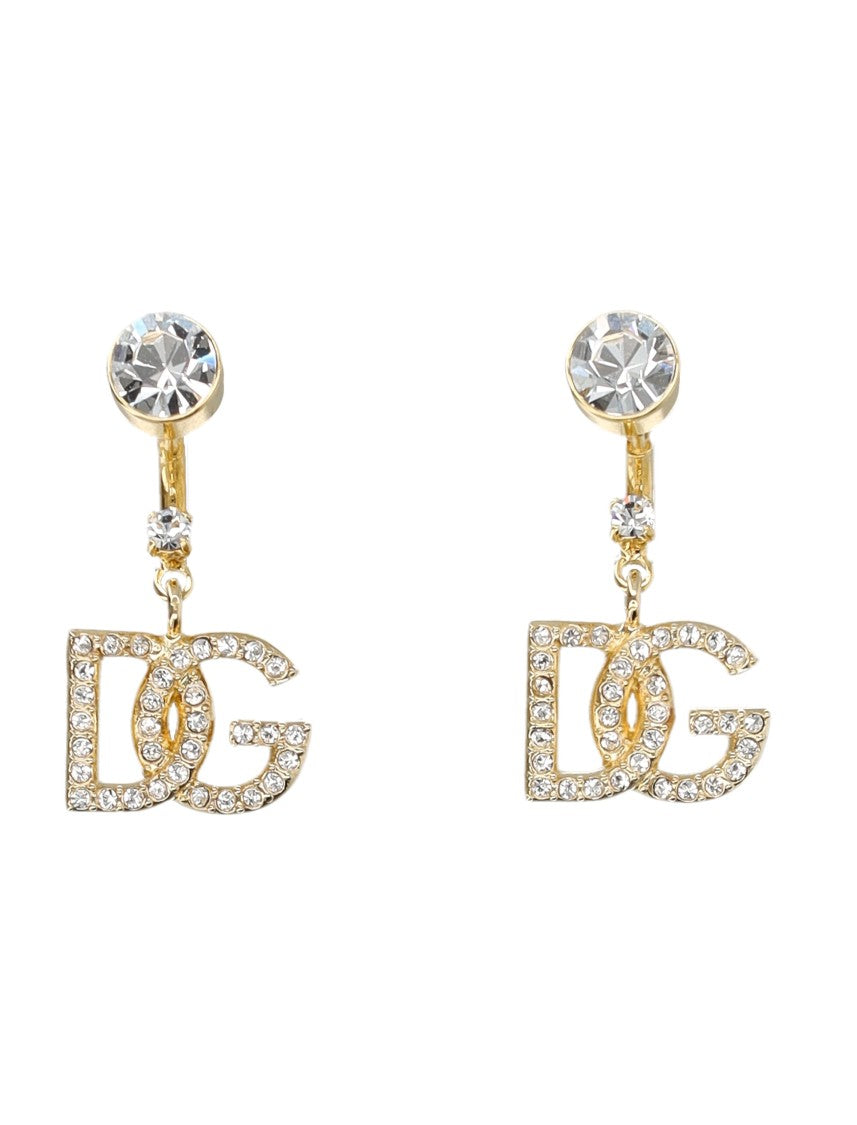 Dolce & Gabbana Gold-Tome Earrings With Rhinestones