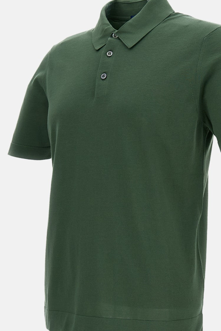 Drumohr Green Cotton Polo Shirt