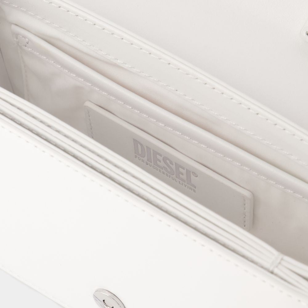 Diesel 1Dr Shoulder Bag - Leather - White