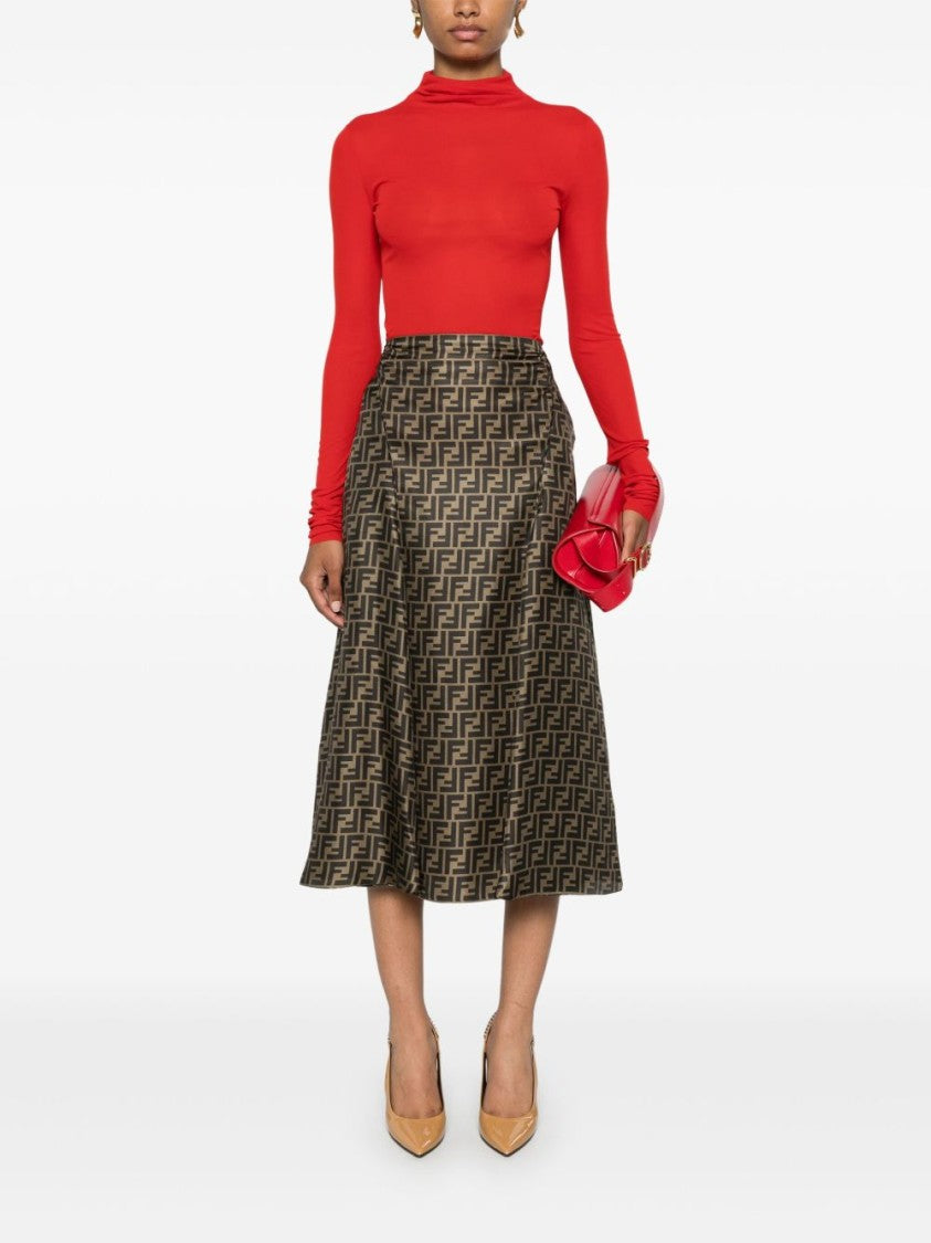 Fendi A-Line Midi Skirt