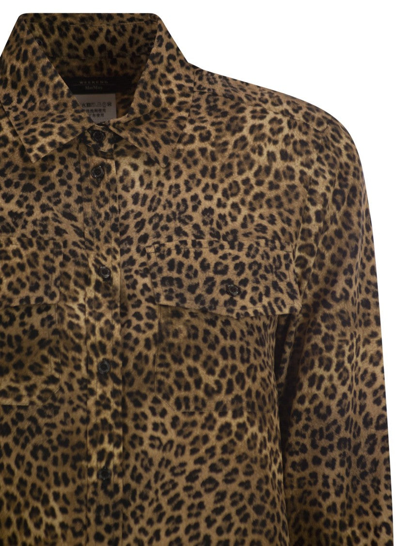 Max Mara Wkdlemma - Printed Silk Shirt With Pockets