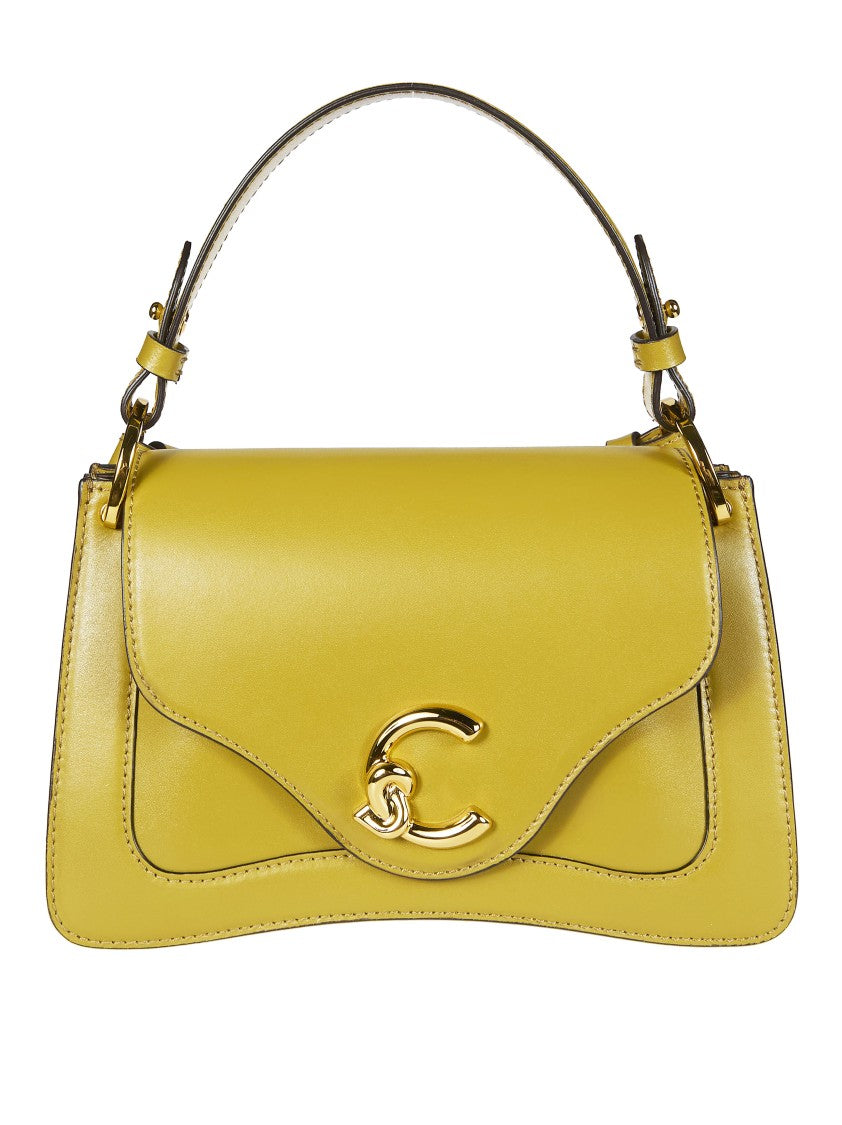 Coccinelle C-Me Calf Metallic Logo Handbag