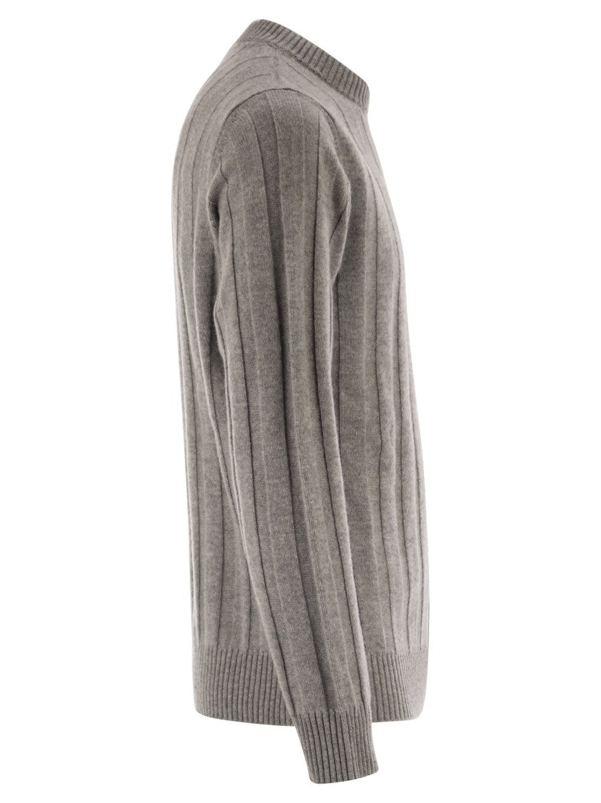 Peserico Wool And Cashmere Ribbed Jumper