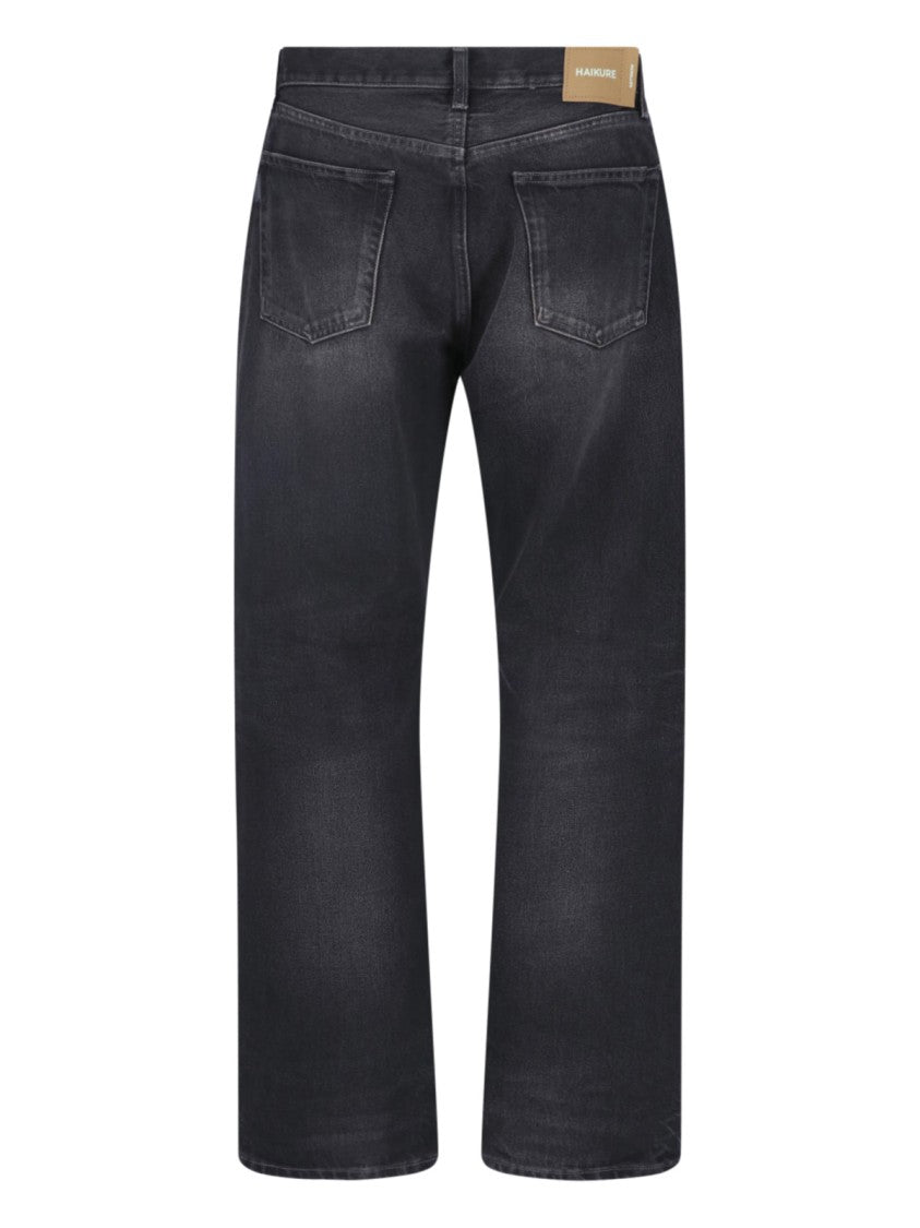 Haikure Relaxed Five-Pocket Straight-Leg Jeans