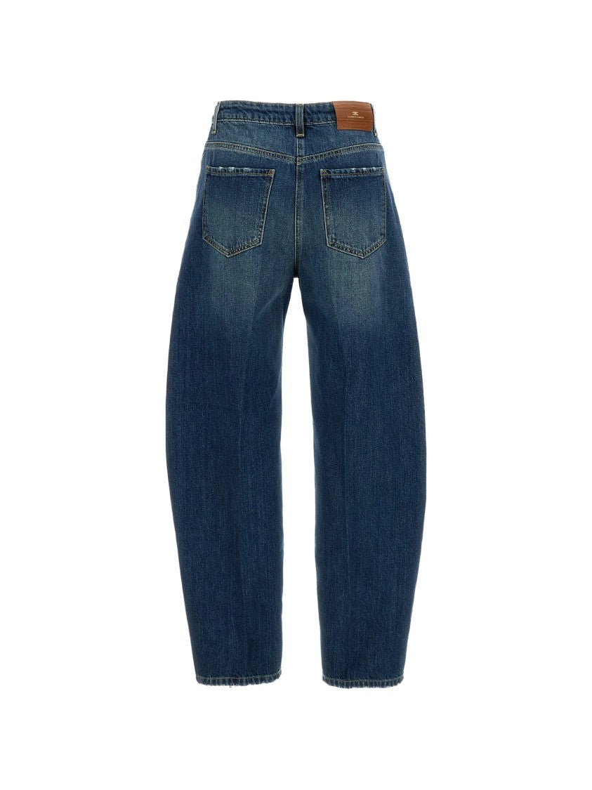Elisabetta Franchi Relaxed Tapered High-Waist Jeans With Classic Five-Pocket Design