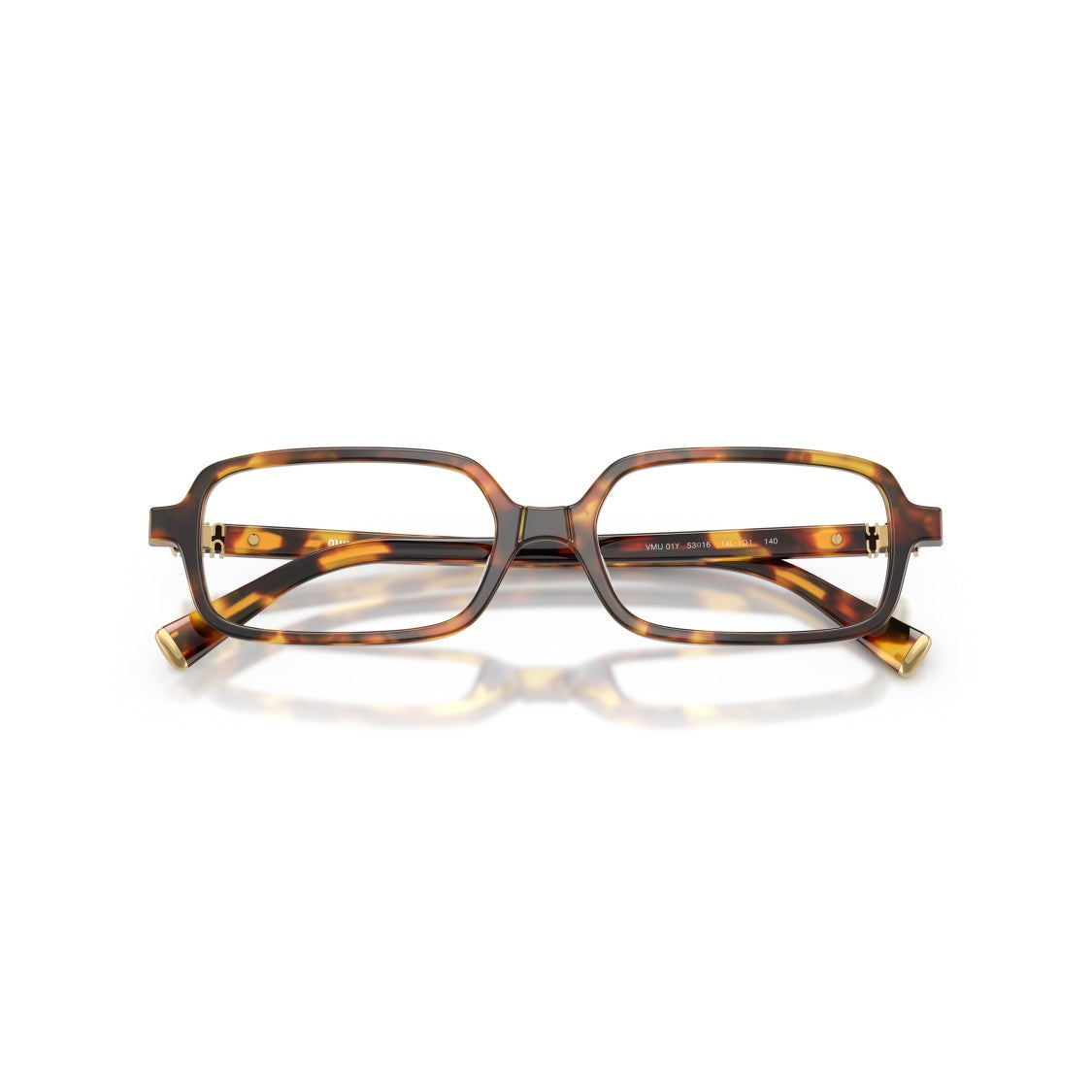 Miu Miu 0Mu 01Yv Rectangular Tortoiseshell Acetate Eyeglasses