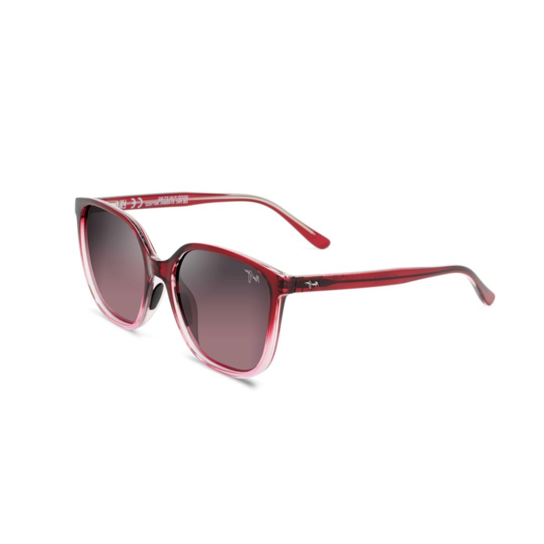 Maui Jim Good Fun Oversized Square Sunglasses With Gradient Frame In Red