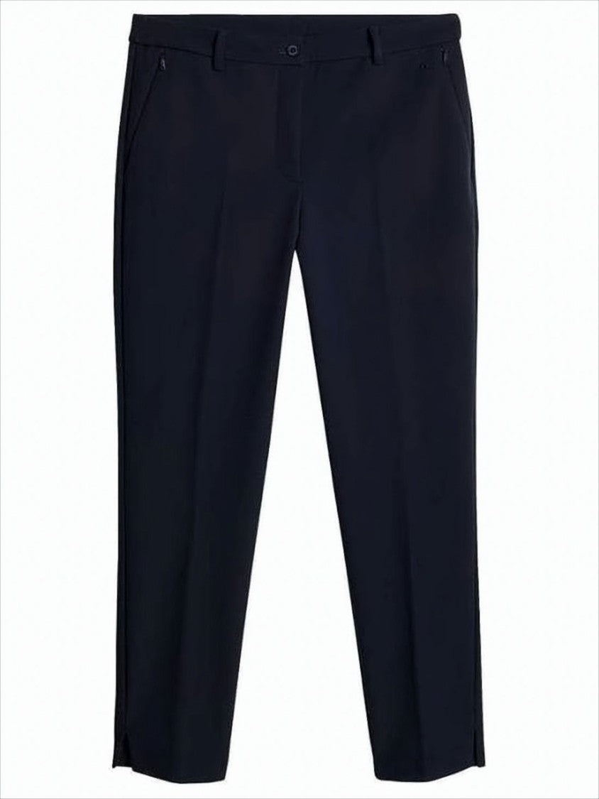 J Lindeberg Refined Black Straight Pants With Tailored Silhouette
