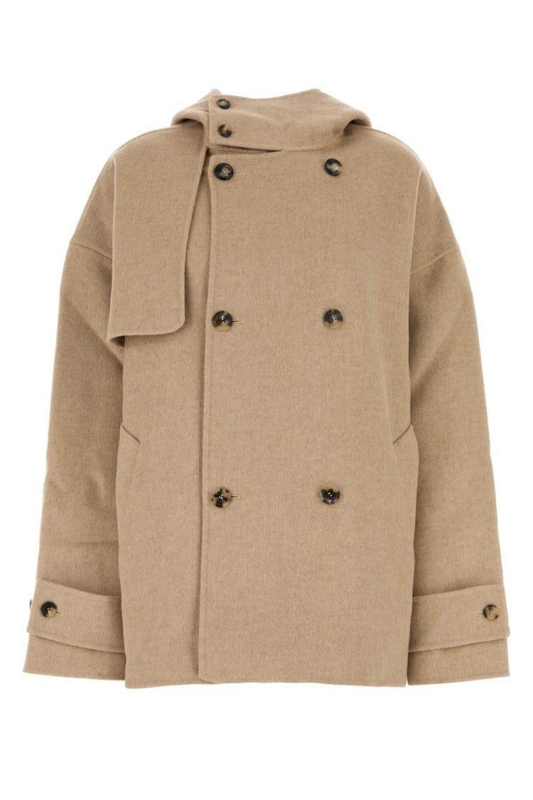 J. W. Anderson Double-Breasted Beige Wool Coat