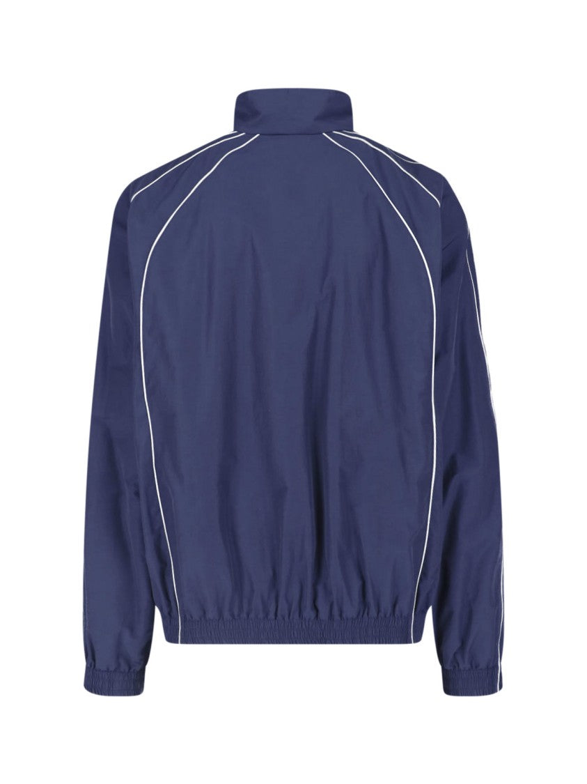 Balenciaga Navy Blue Zip-Up Jacket With High Collar
