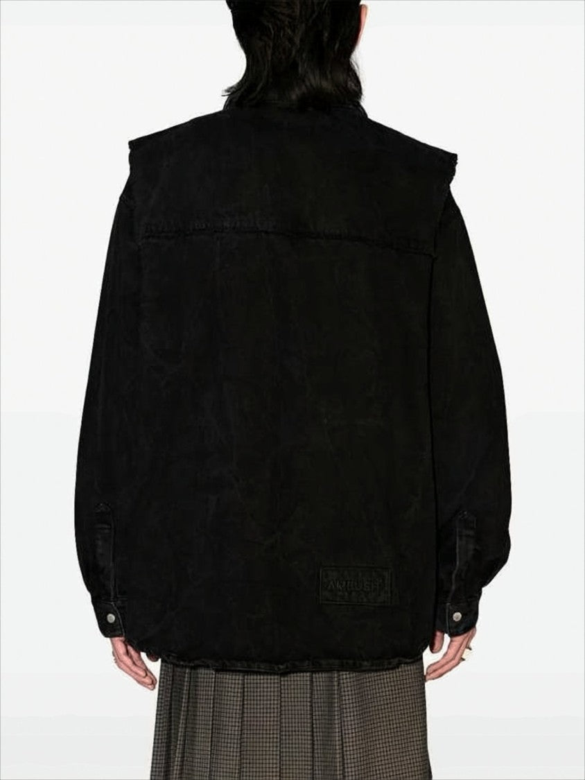 Ambush Structured Black Denim Long-Sleeve Shirt