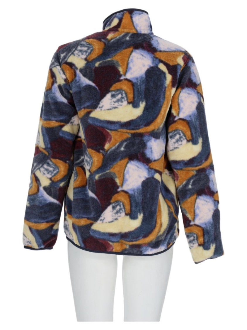 Patagonia Abstract Multicolor Sweater With High Collar And Flap Pocket