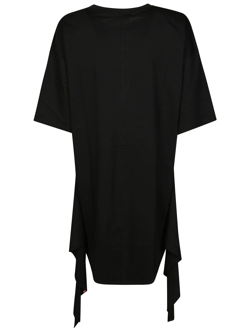 Diesel Asymmetrical Hem Black Tunic With Side Ties