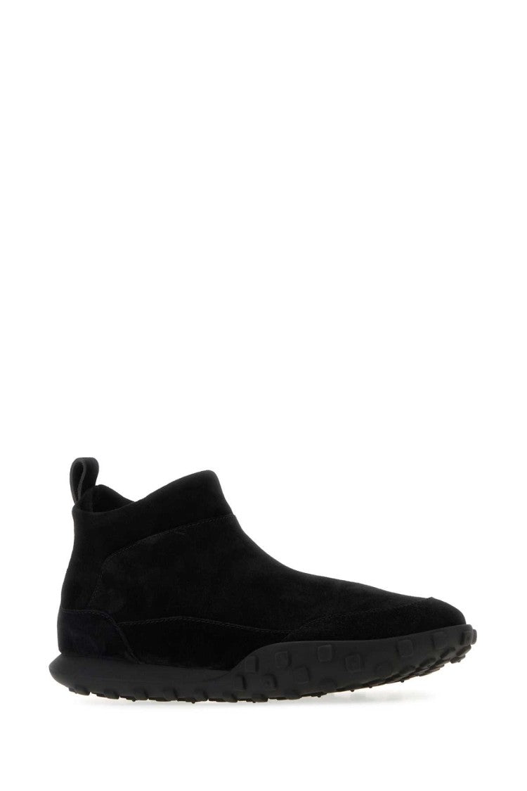 Jil Sander Black Suede Moon Slip Ons