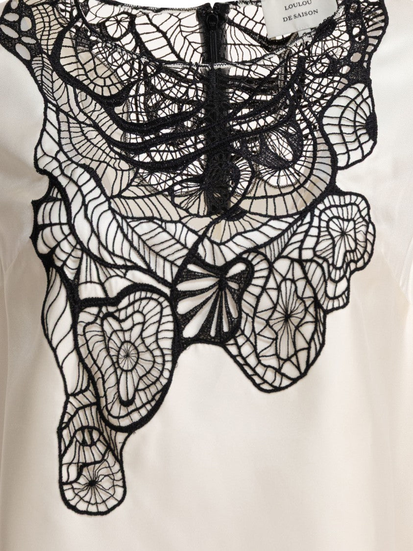 Loulou De Saison Sleeveless White Silk Top