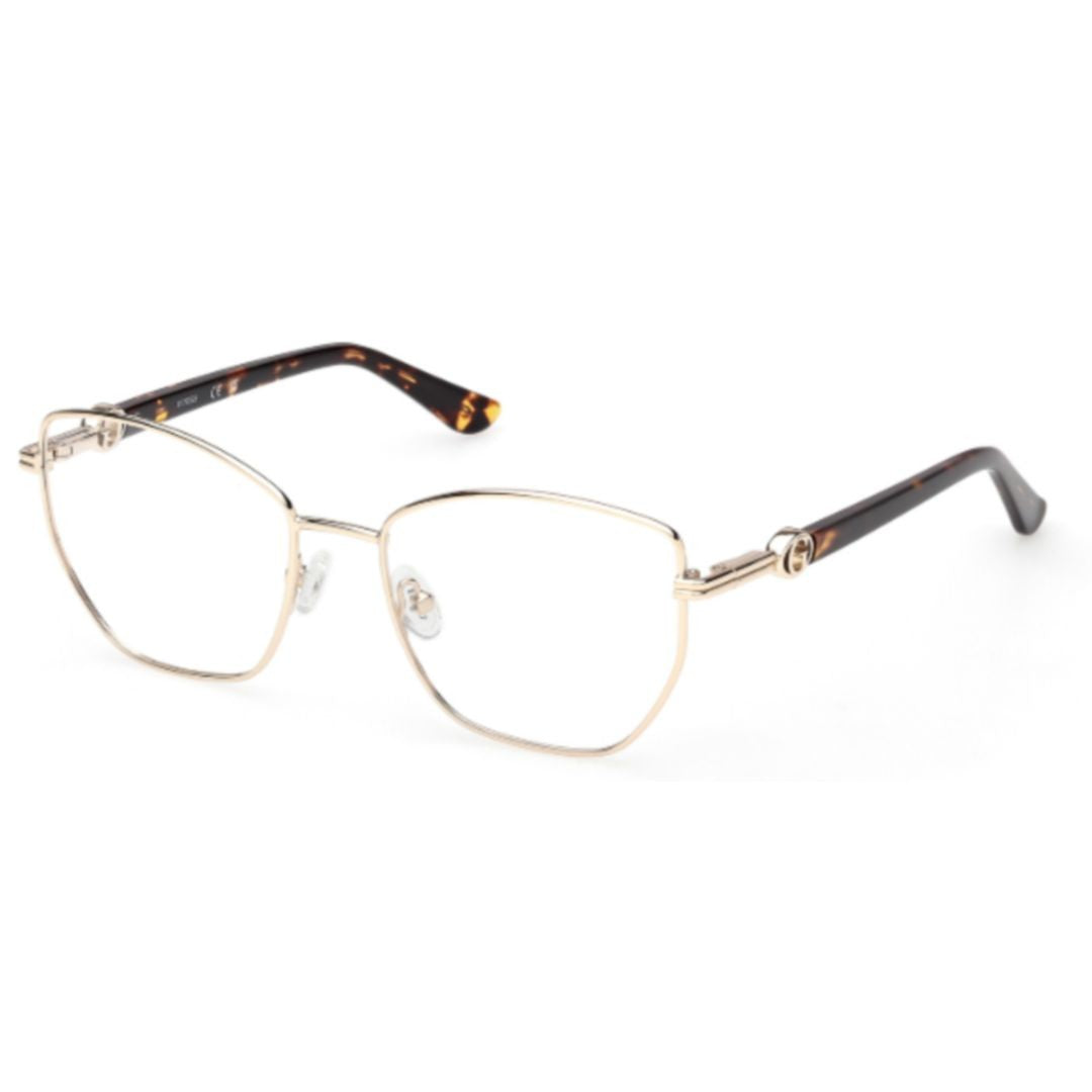 Guess Gu50312 Thin Metal Frame Geometric Eyeglasses