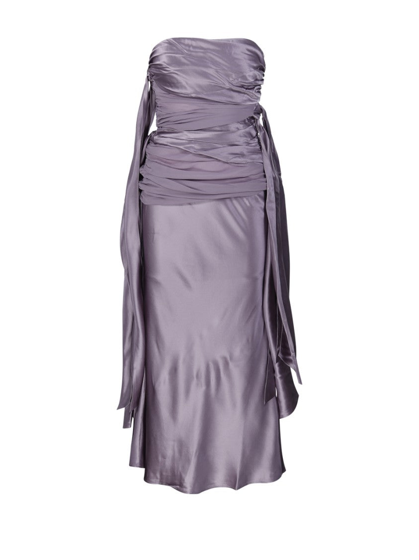 Christopher Esber Knotted Gather Midi Dress