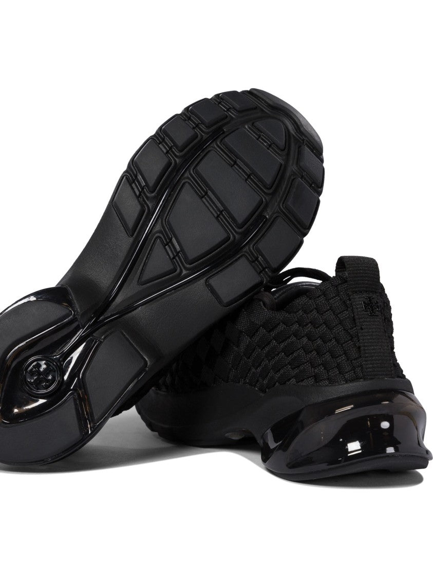 Tory Burch Woven Fabric Slip-On Sneakers