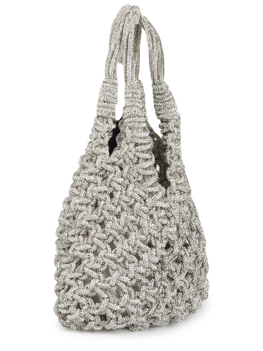 Hibourama Small Handbag With Crystal-Like Finish And Structured Handle