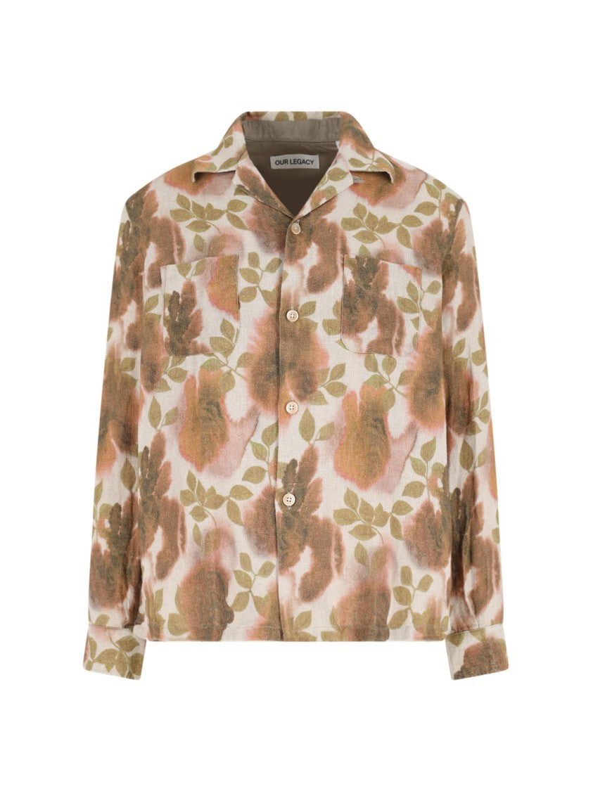 Our Legacy Floral Relaxed-Fit Shirt With Classic Collar