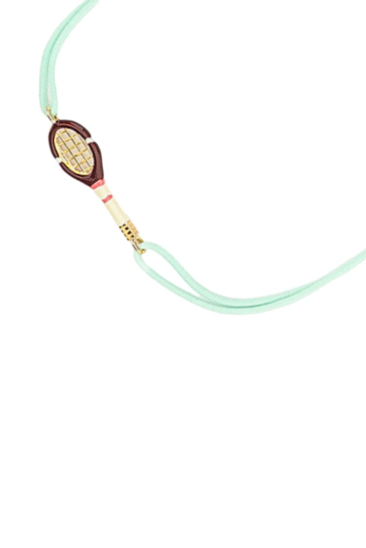 Aliita Light Blue Tennis Cord Charm Bracelet