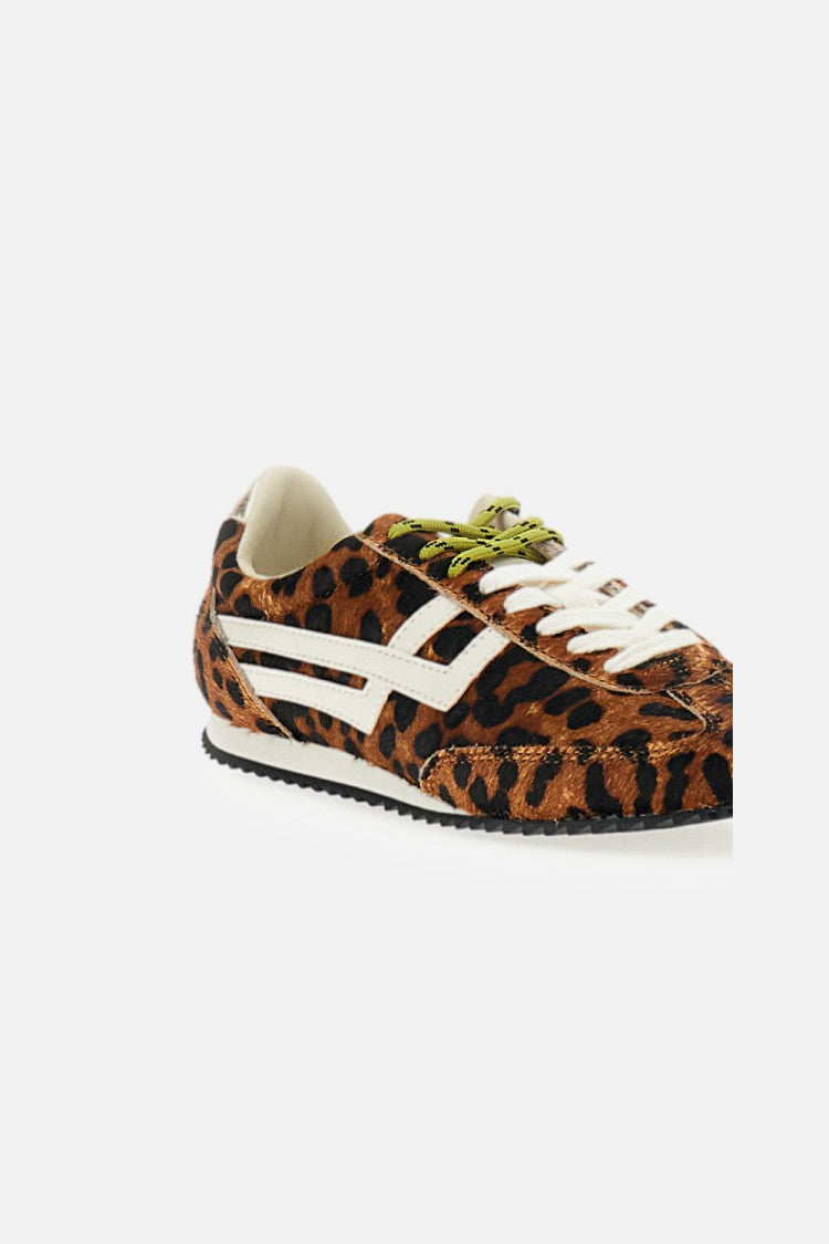 Pro Leopard Racer 77 Calf-Hair Leather Sneakers