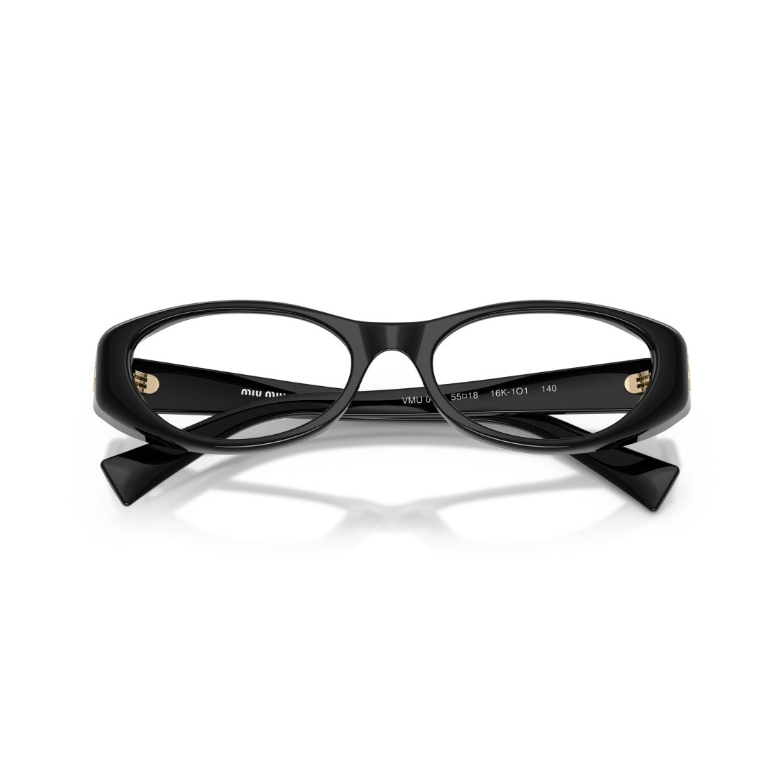 Miu Miu 0Mu 03Zv Oval-Frame Black Acetate Sunglasses