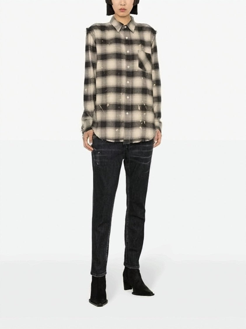 Dsquared2 Slim Fit Distressed Denim Pants With Classic Five-Pocket Design