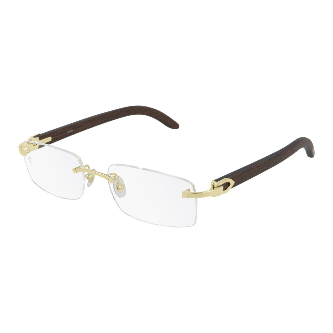 Cartier Ct0052o Rimless Rectangular Eyeglasses