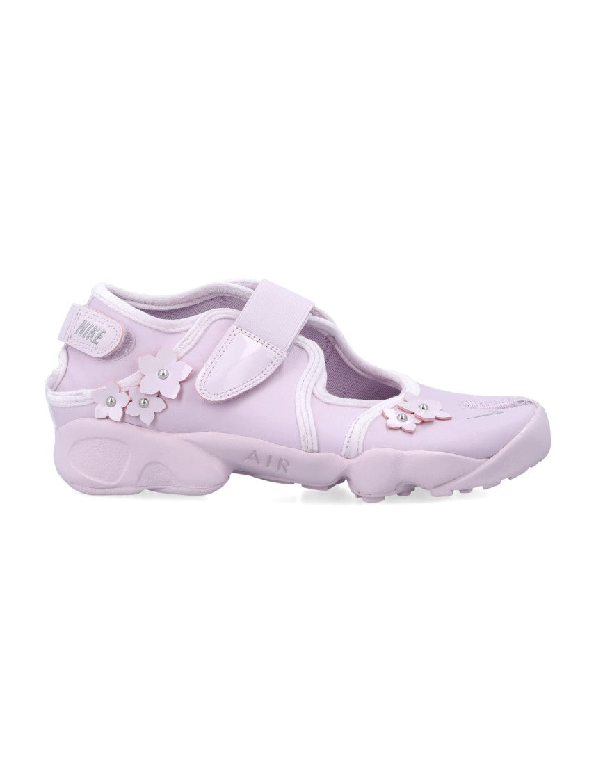 Nike Air Rift Flowers Floral-Appliqué Leather Split-Toe Sneakers