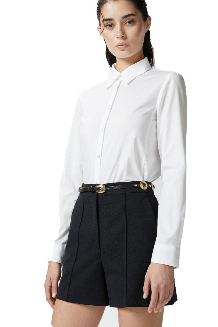 Pinko Classic White Button-Down Tailored Shirt