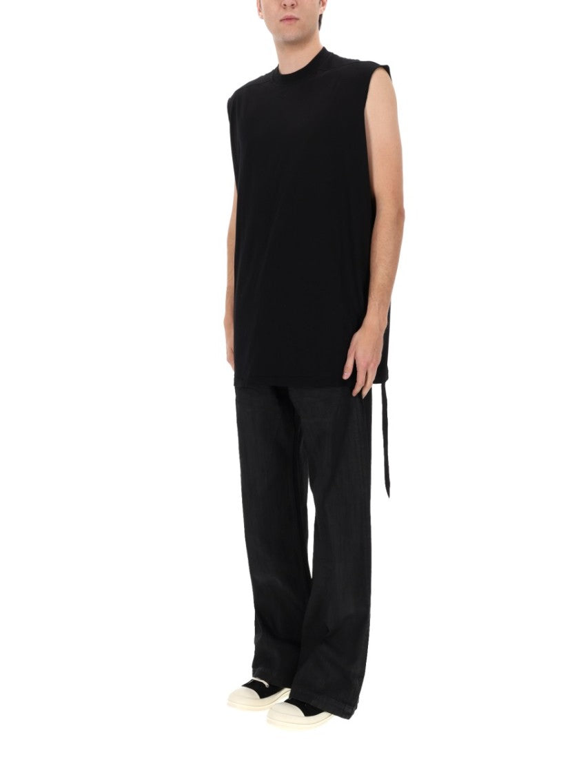 Drkshdw By Rick Owens Tarp-T Cotton Asymmetrical Tank Top