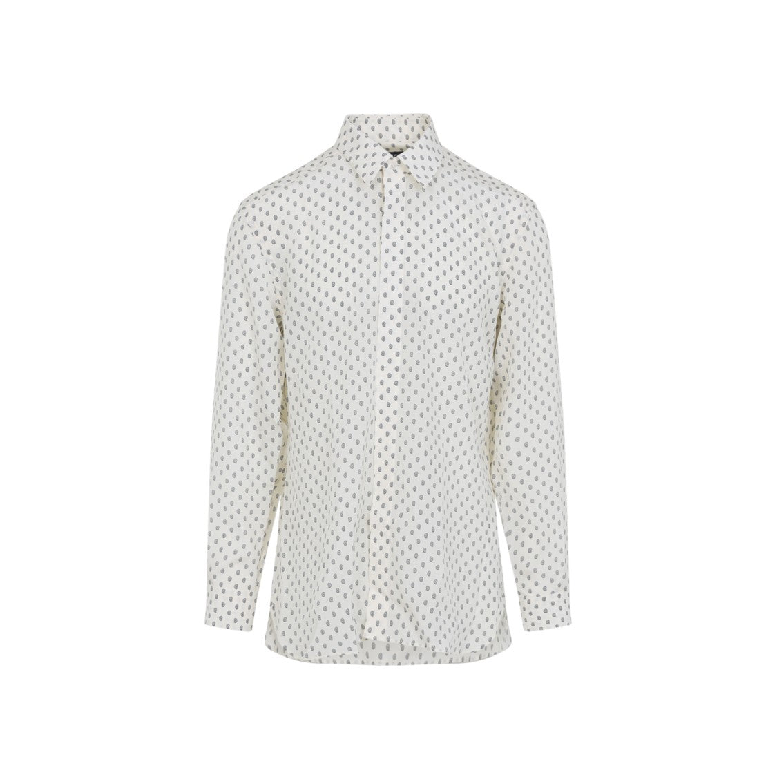 Tom Ford Fluid White And Blue Silk Shirt