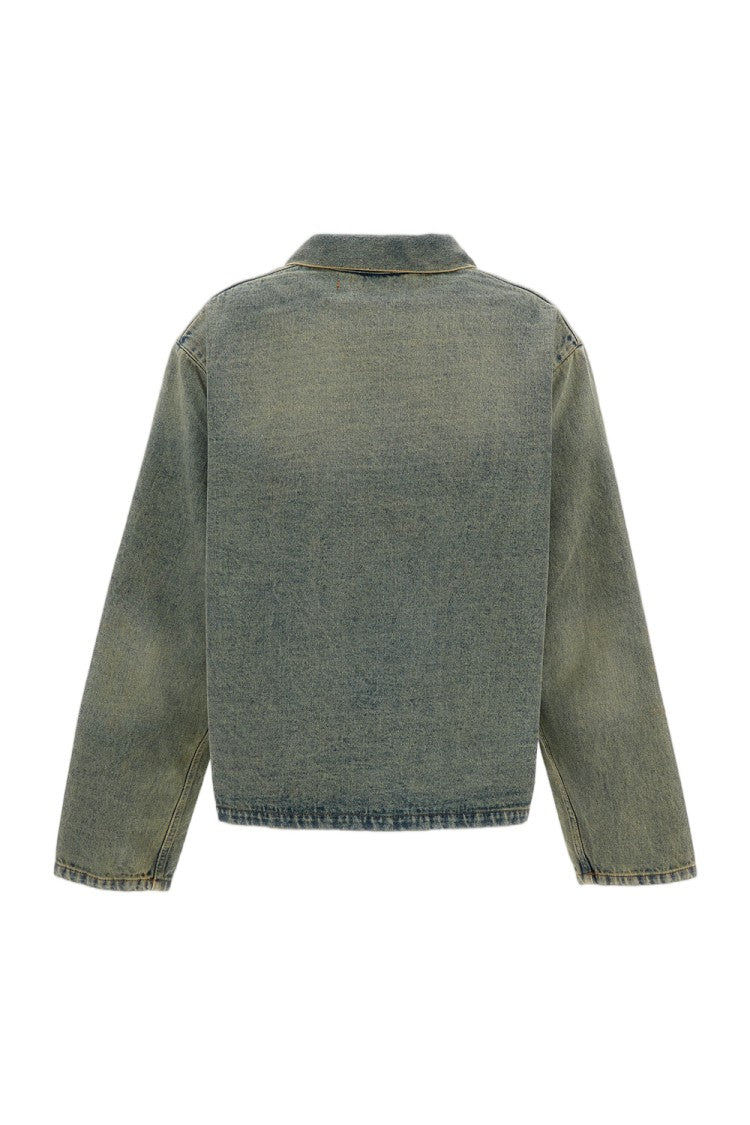 Meta Campania Faded Blue Bill Cropped Denim Jacket