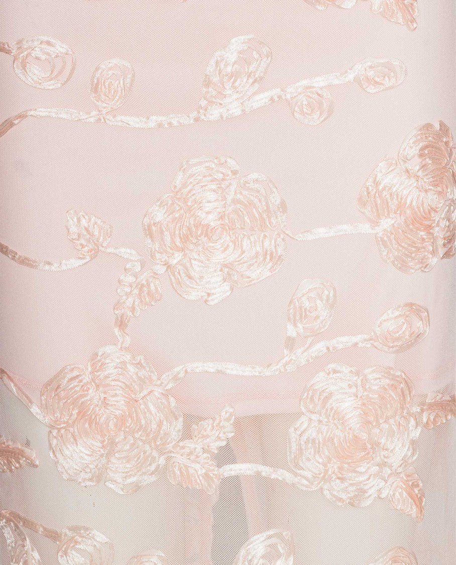Rotate Intricate Floral Embroidery Tube Dress With Mesh Fabric