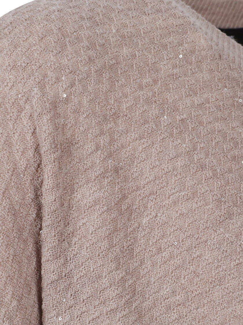 Fabiana Filippi Boxy Fit Short-Sleeved Top With Textured Knit