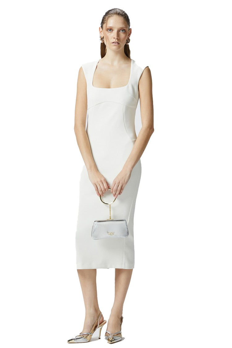 Pinko Polyester-Elastane Blend Midi Dress