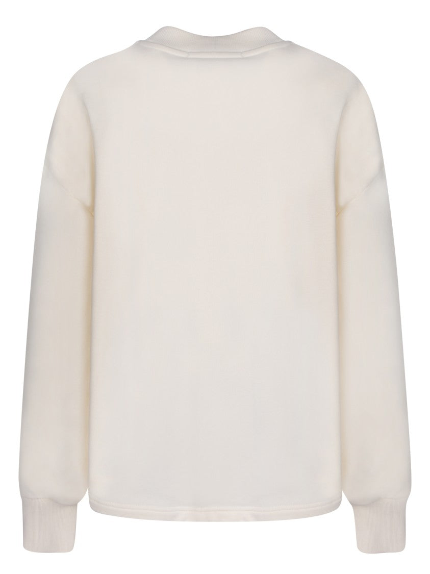 Msgm White Cotton Sweatshirt