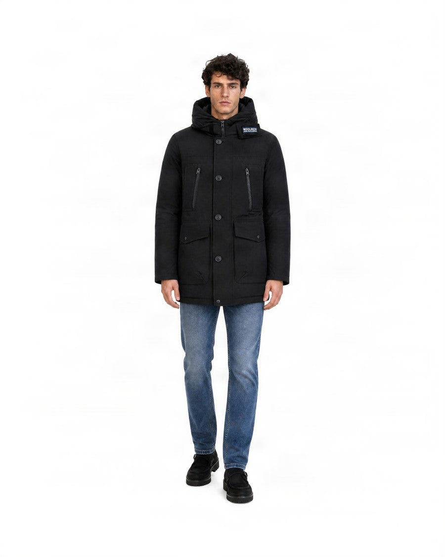 Woolrich Water-Repellent Windproof Parka With Logo Patch