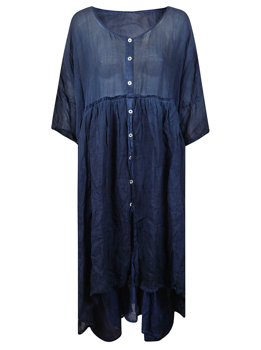 Gilda Midani Indigo Blue Linen Dress