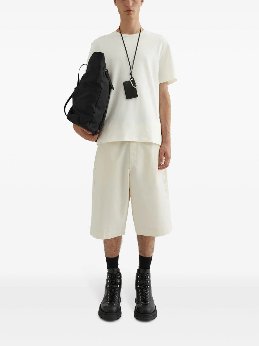 Jil Sander White Minimalist Short-Sleeved Patch T-Shirt