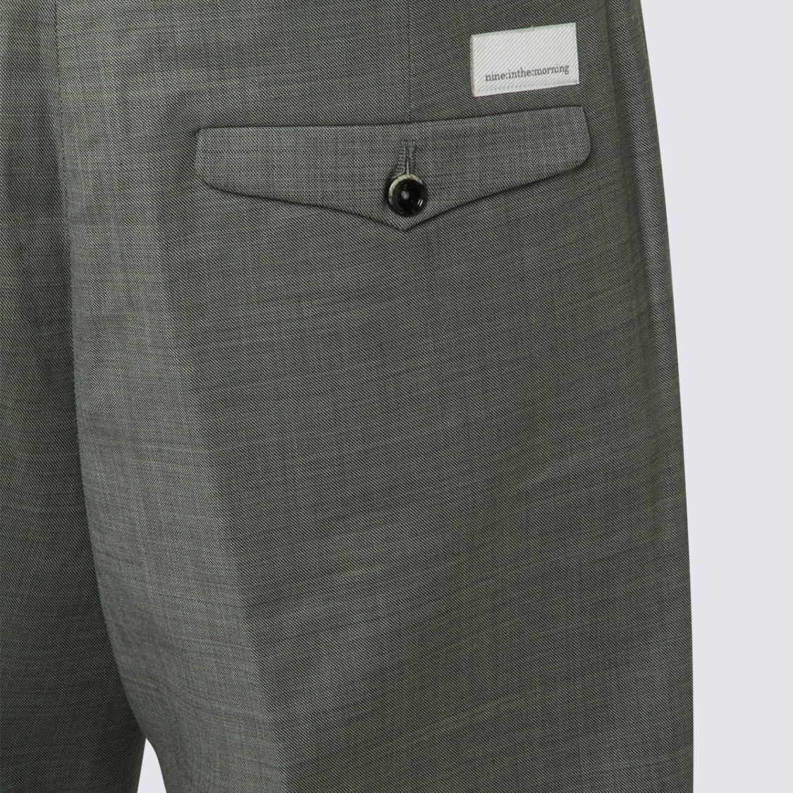 Nine In The Morning Tailored Grey Trousers With Textured Pattern And Classic Waistband