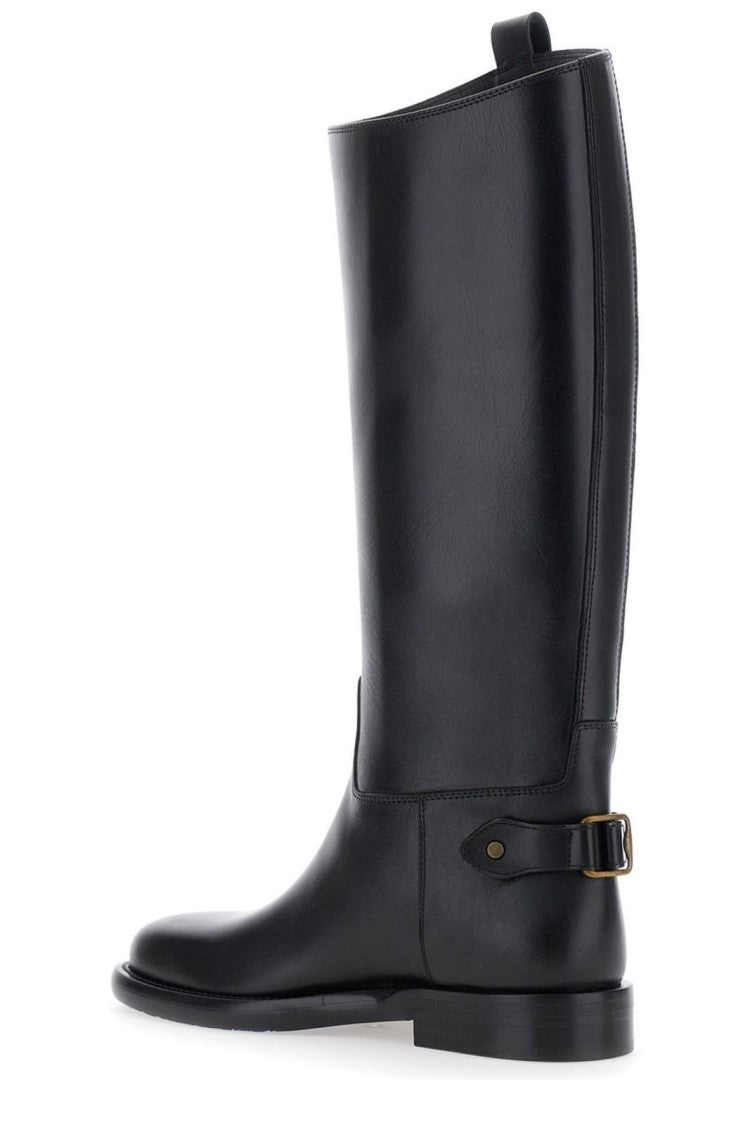 Burberry Ankle-High Boots With Sturdy Sole And Streamlined Silhouette