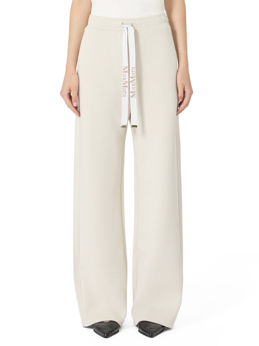 Max Mara Wide-Leg Trousers With Drawstring Waist And Side Pockets