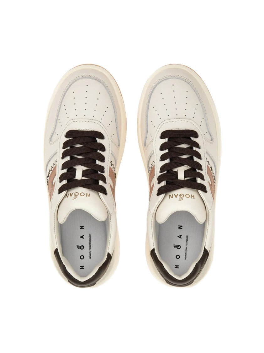 Hogan Low-Top Nappa Leather Sneakers With Suede Inserts