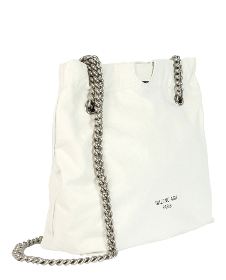 Balenciaga Smooth Calfskin Leather Small Tote Bag With Drawstring Closure